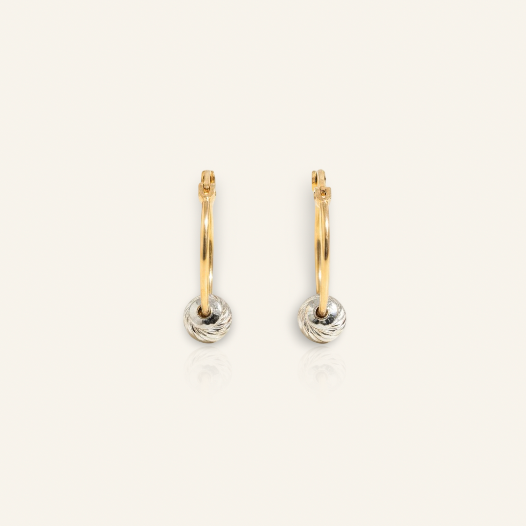 Orbit Pearl Hoops – D’OR Jewelry