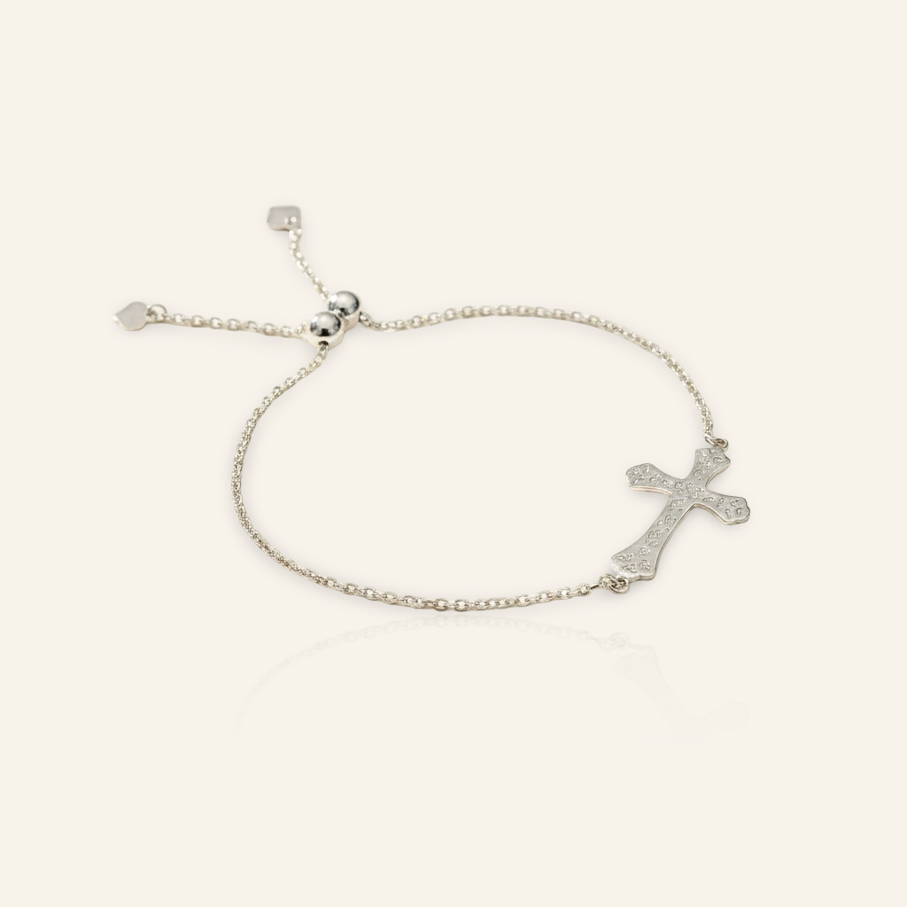 Silver Cross Bracelet – D’OR Jewelry