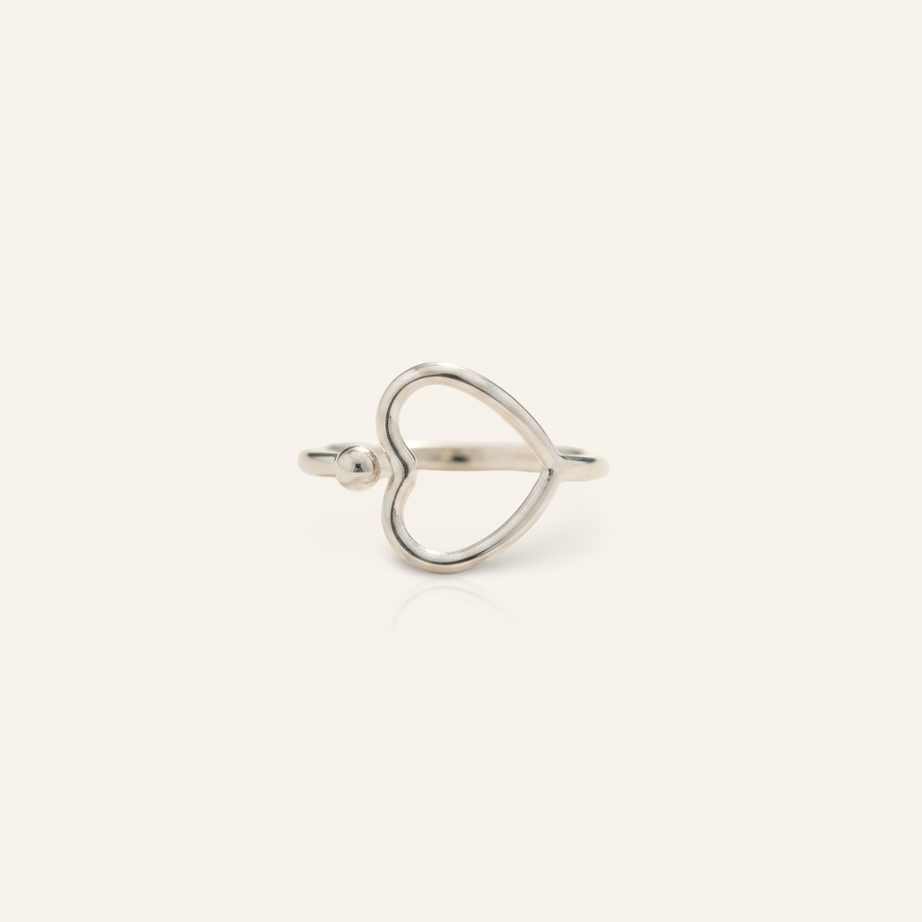 Silver Abstract Heart Ring – toma adicional – D’OR Jewelry