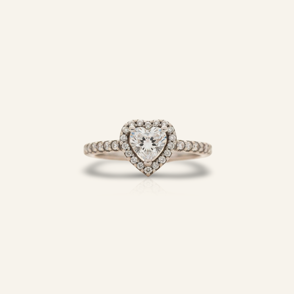 Lumière Heart Solitaire Ring – D’OR Jewelry